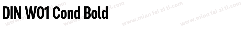 DIN W01 Cond Bold字体转换